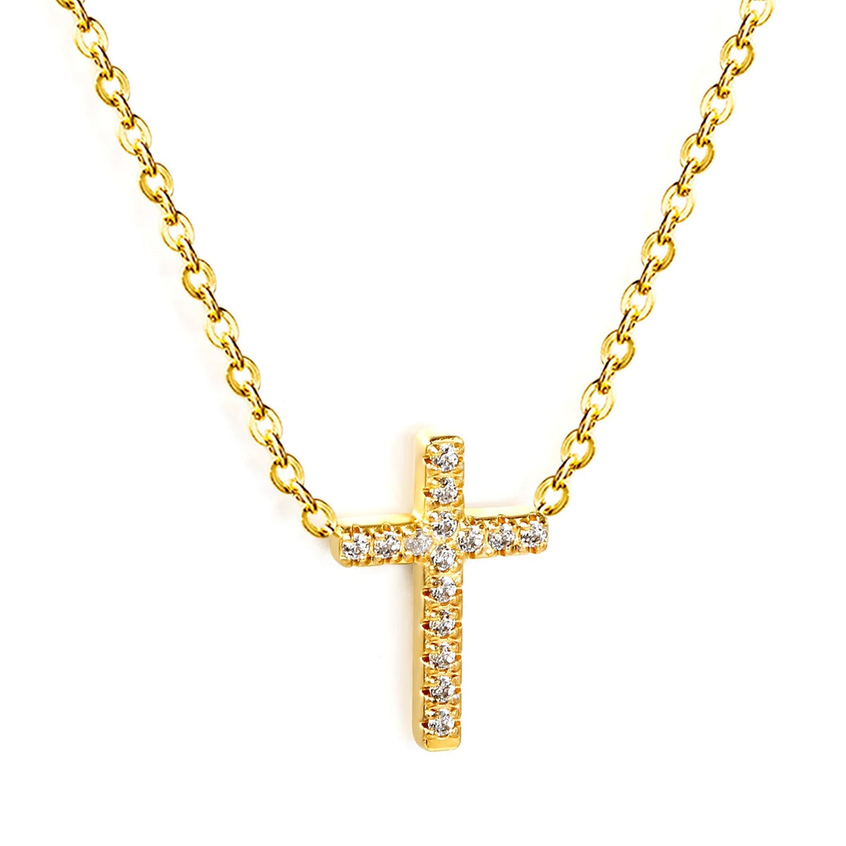 Diamond Cross Pendant Necklace