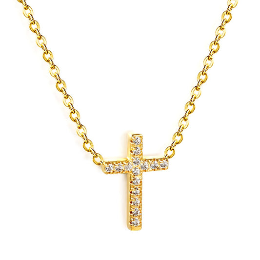 Diamond Cross Pendant Necklace