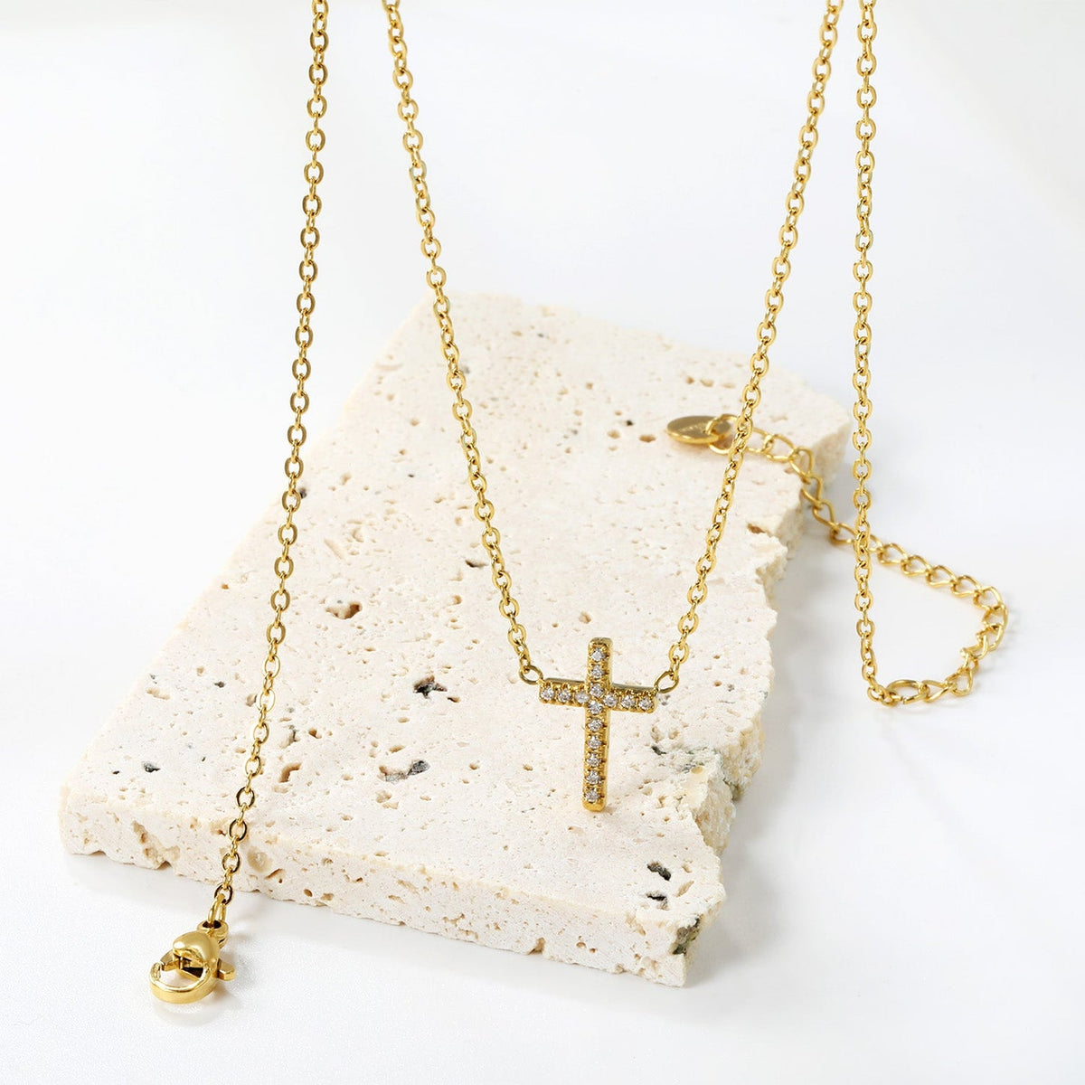 Diamond Cross Pendant Necklace