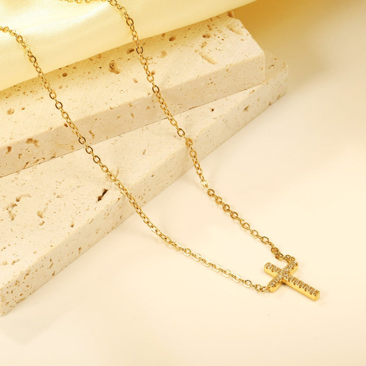 Diamond Cross Pendant Necklace