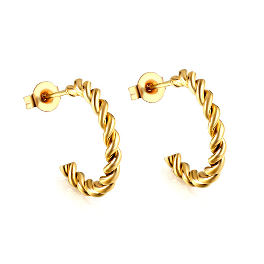 Half-Round Twist Earrings